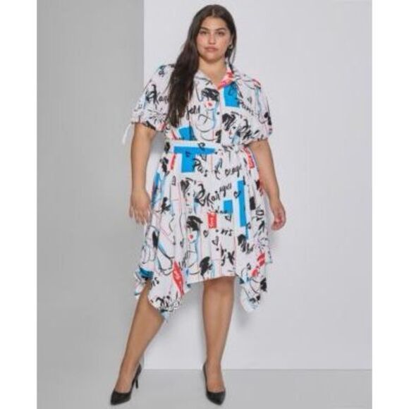 KARL LAGERFELD  Mini Shirt Dress - Picture 1 of 10